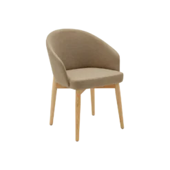 Chaise avec accoudoirs pieds bois Maud