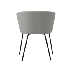 Chaise avec accoudoirs tissu pieds métal Marion