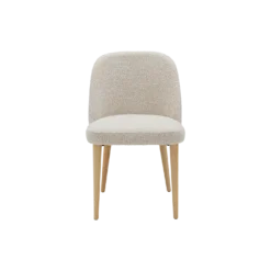 Chaise bouclette pieds bois Maxine