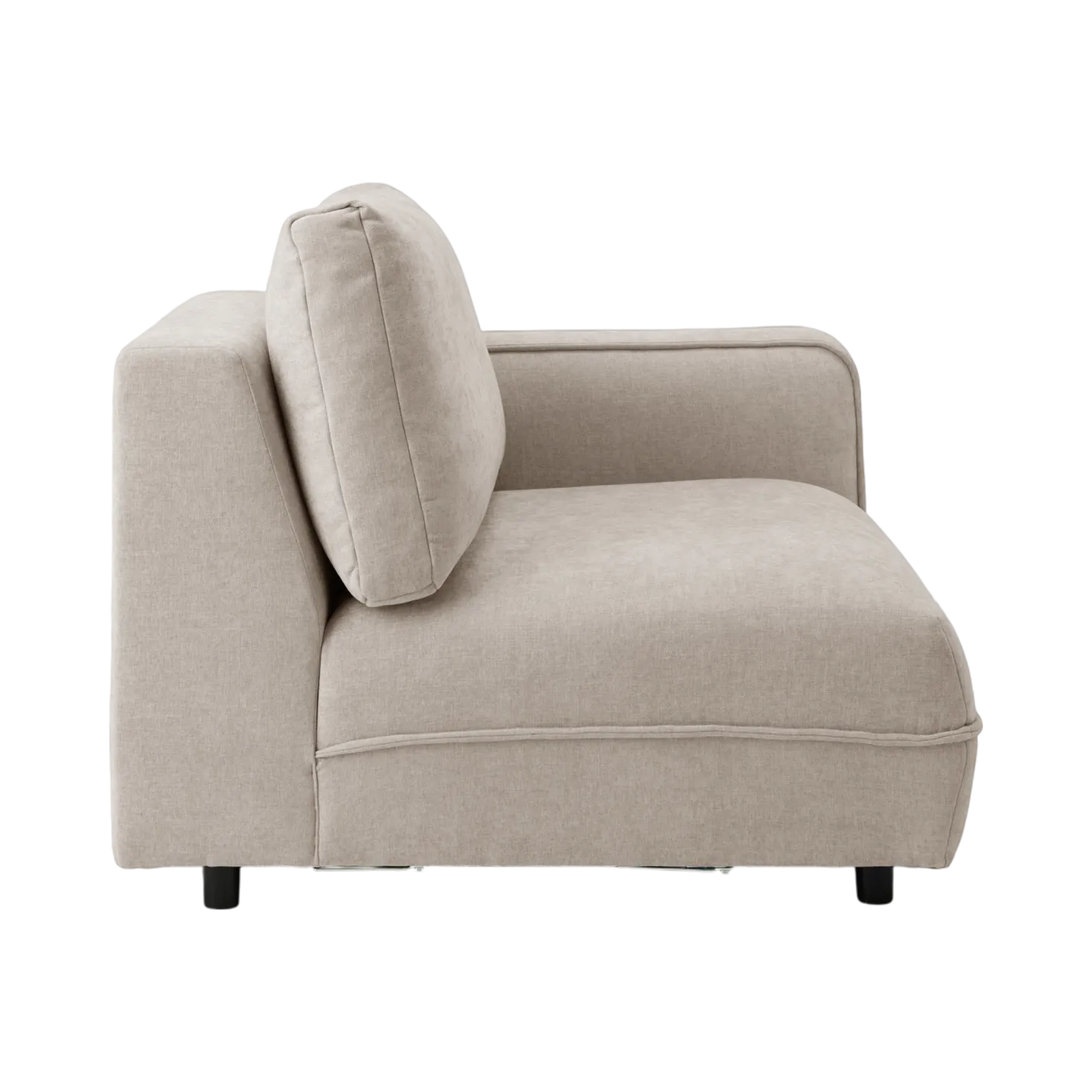 Chauffeuse avec accoudoir pour canapé modulable tissu Solenn