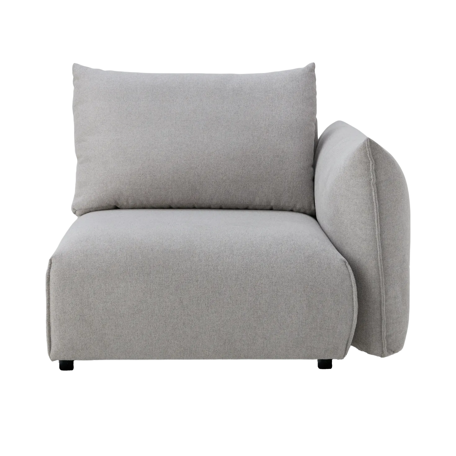 Chauffeuse avec accoudoir pour canapé modulable tissu Solal
