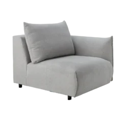 Chauffeuse avec accoudoir pour canapé modulable tissu Solal