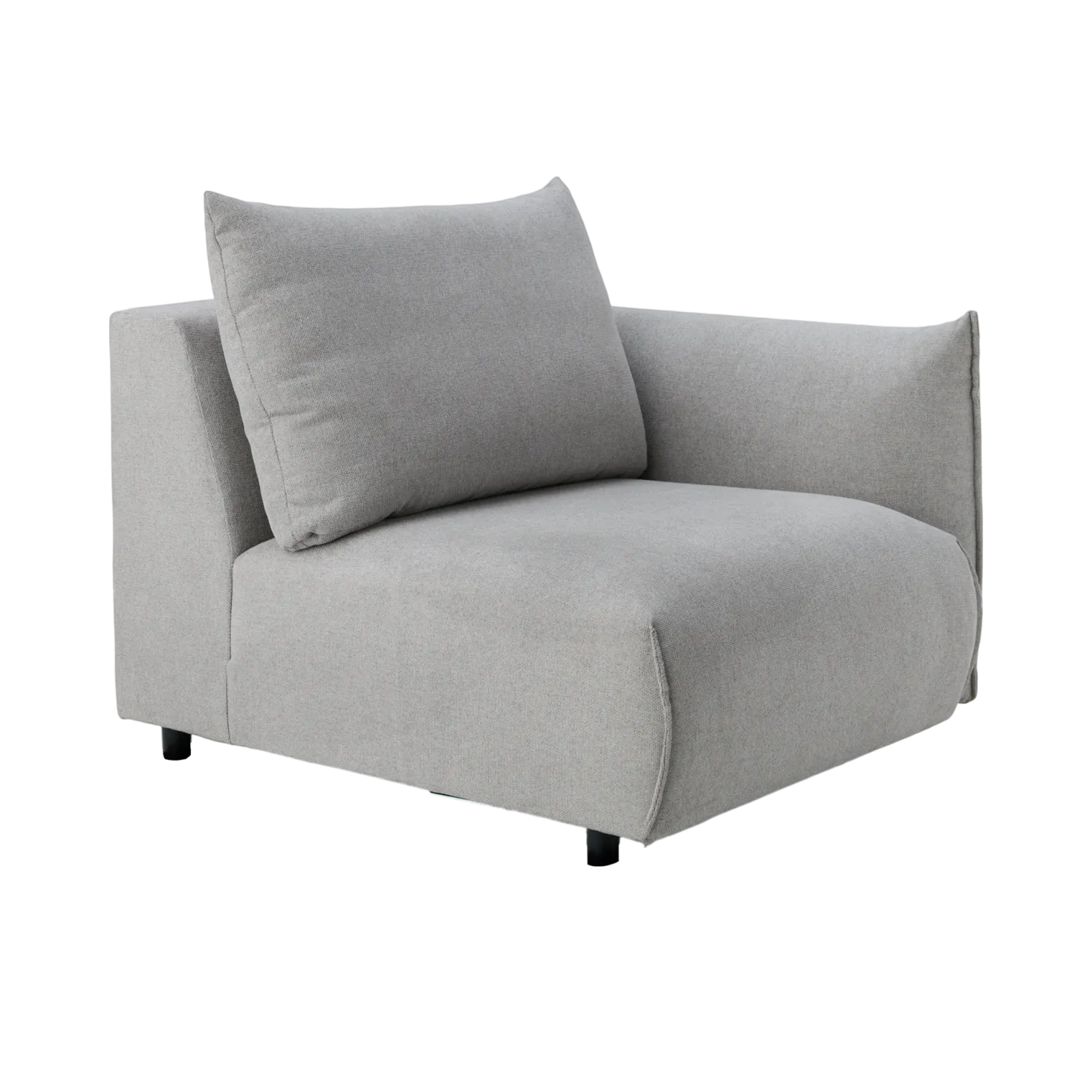 Chauffeuse avec accoudoir pour canapé modulable tissu Solal