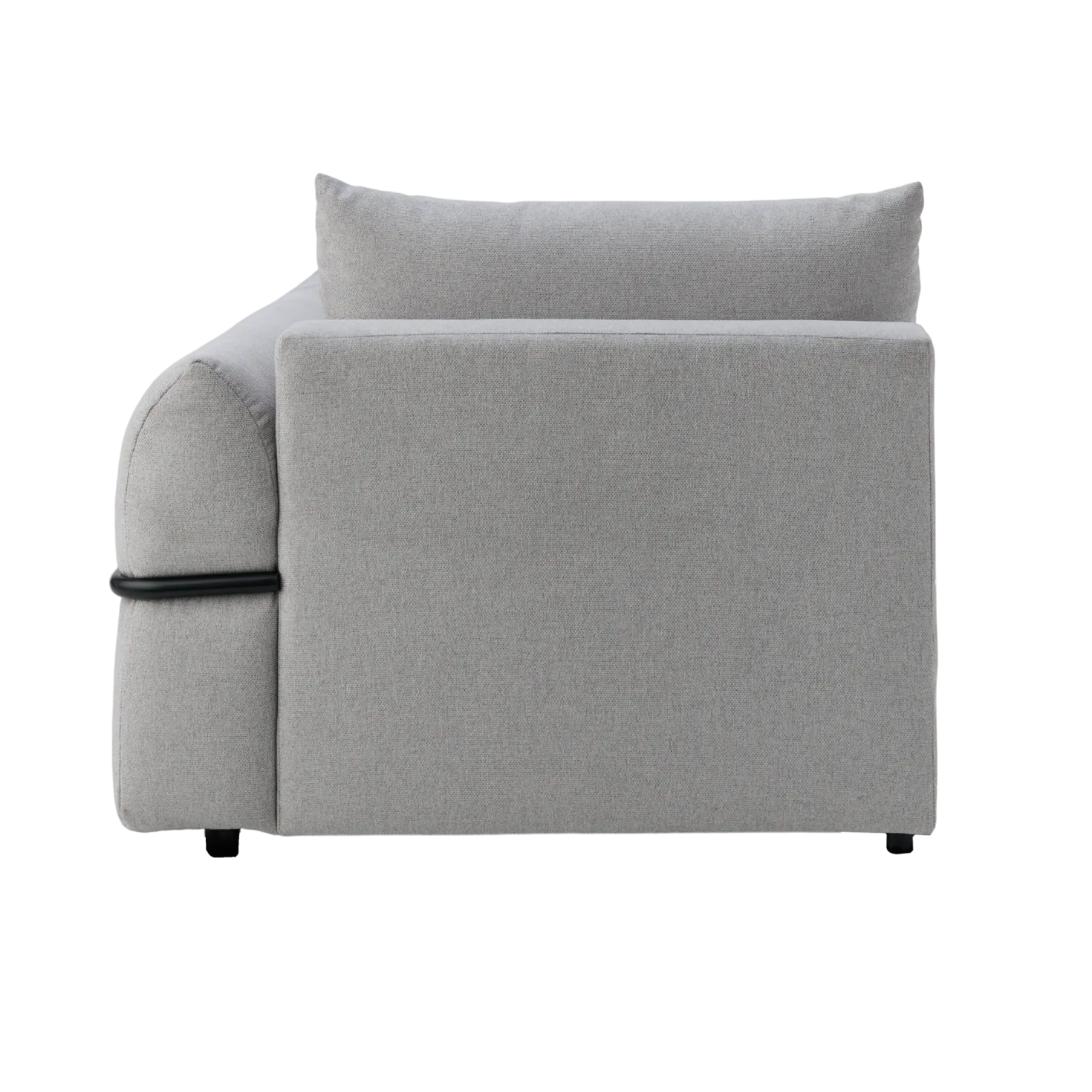 Chauffeuse avec accoudoir pour canapé modulable tissu Solal