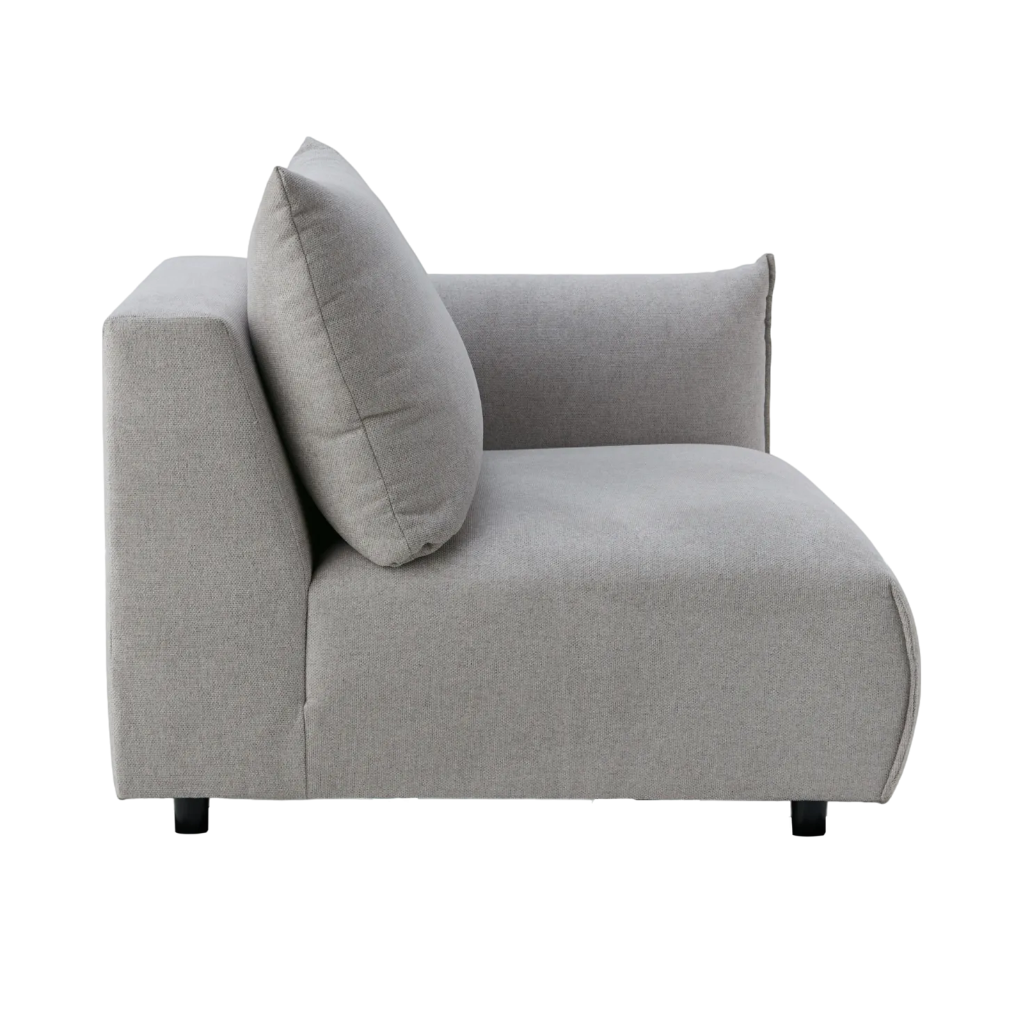 Chauffeuse avec accoudoir pour canapé modulable tissu Solal