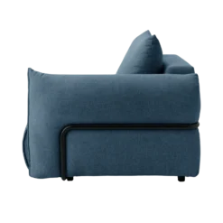 Chauffeuse avec accoudoir pour canapé modulable tissu Solal