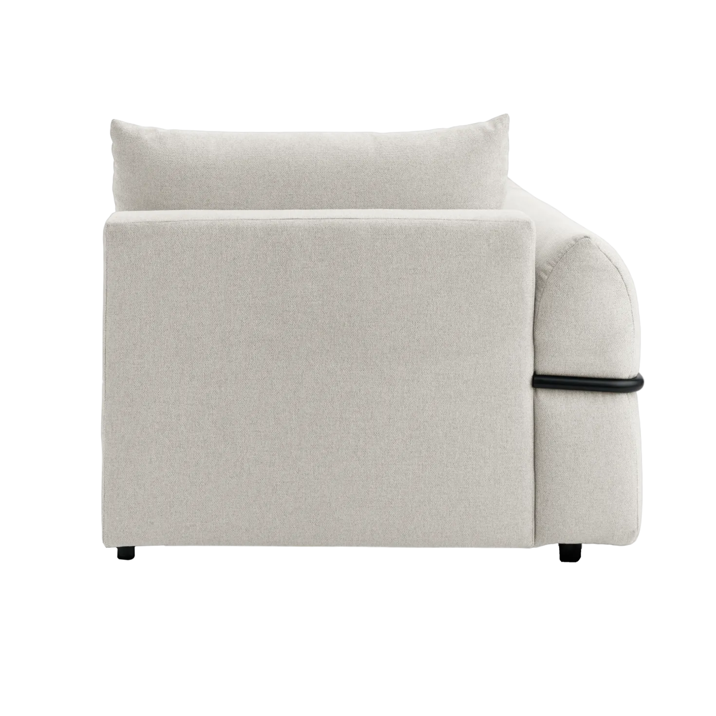 Chauffeuse avec accoudoir pour canapé modulable tissu Solal