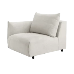 Chauffeuse avec accoudoir pour canapé modulable tissu Solal
