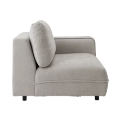 Chauffeuse avec accoudoir pour canapé modulable tissu Solenn