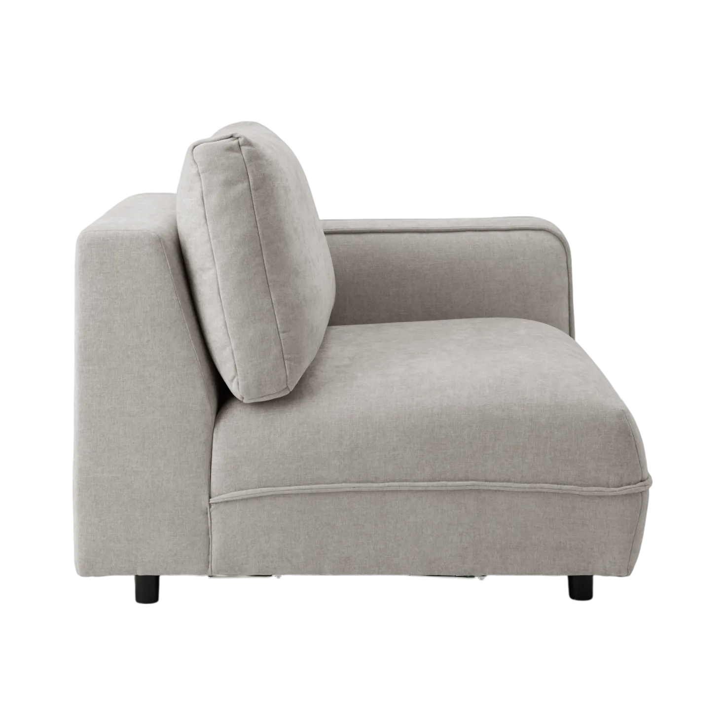 Chauffeuse avec accoudoir pour canapé modulable tissu Solenn