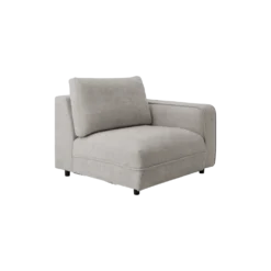 Chauffeuse avec accoudoir pour canapé modulable tissu Solenn