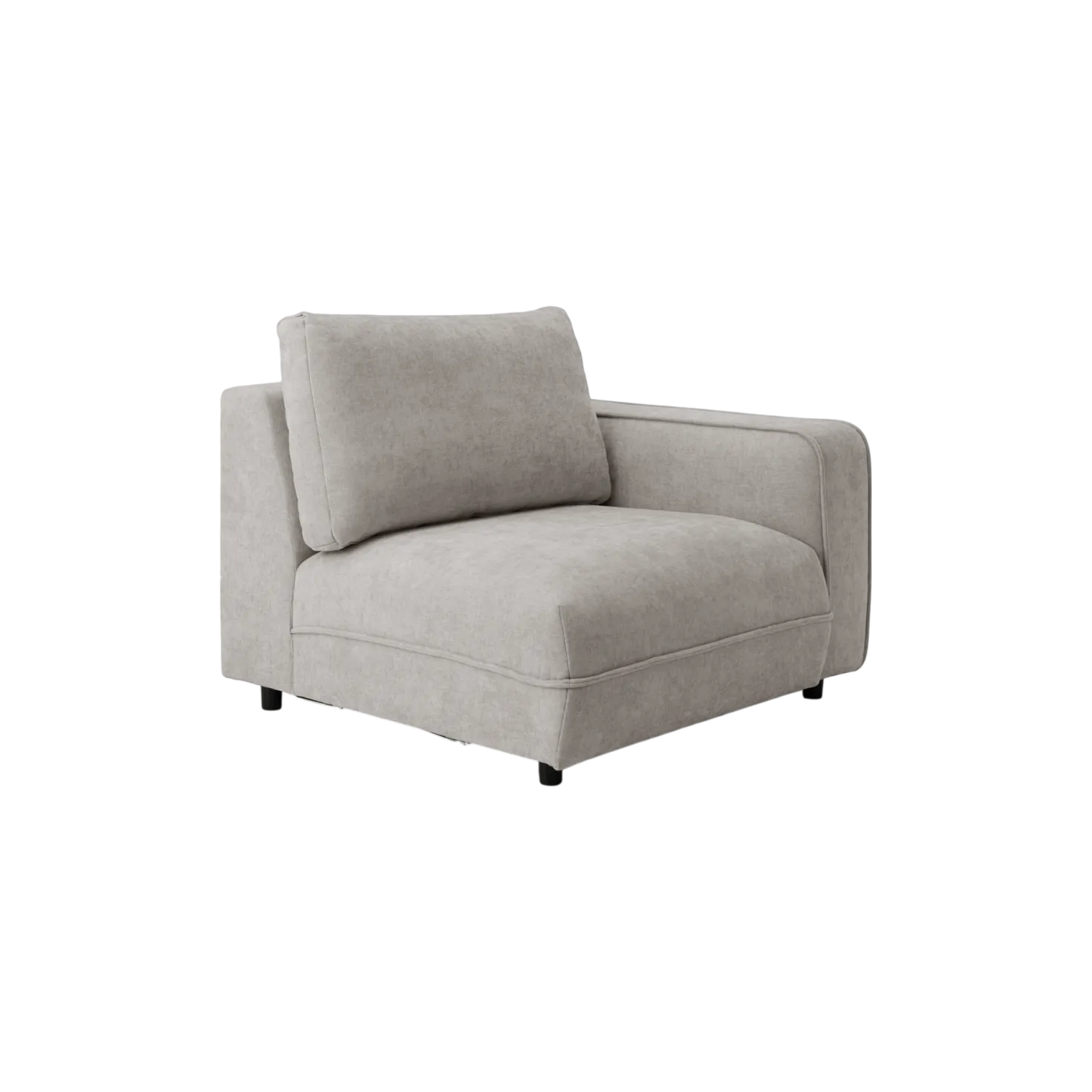 Chauffeuse avec accoudoir pour canapé modulable tissu Solenn