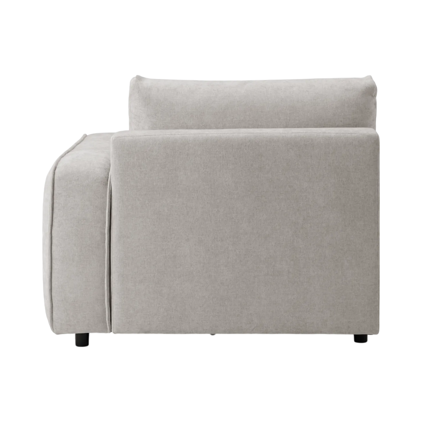 Chauffeuse avec accoudoir pour canapé modulable tissu Solenn
