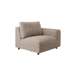 Chauffeuse avec accoudoir pour canapé modulable tissu Solenn
