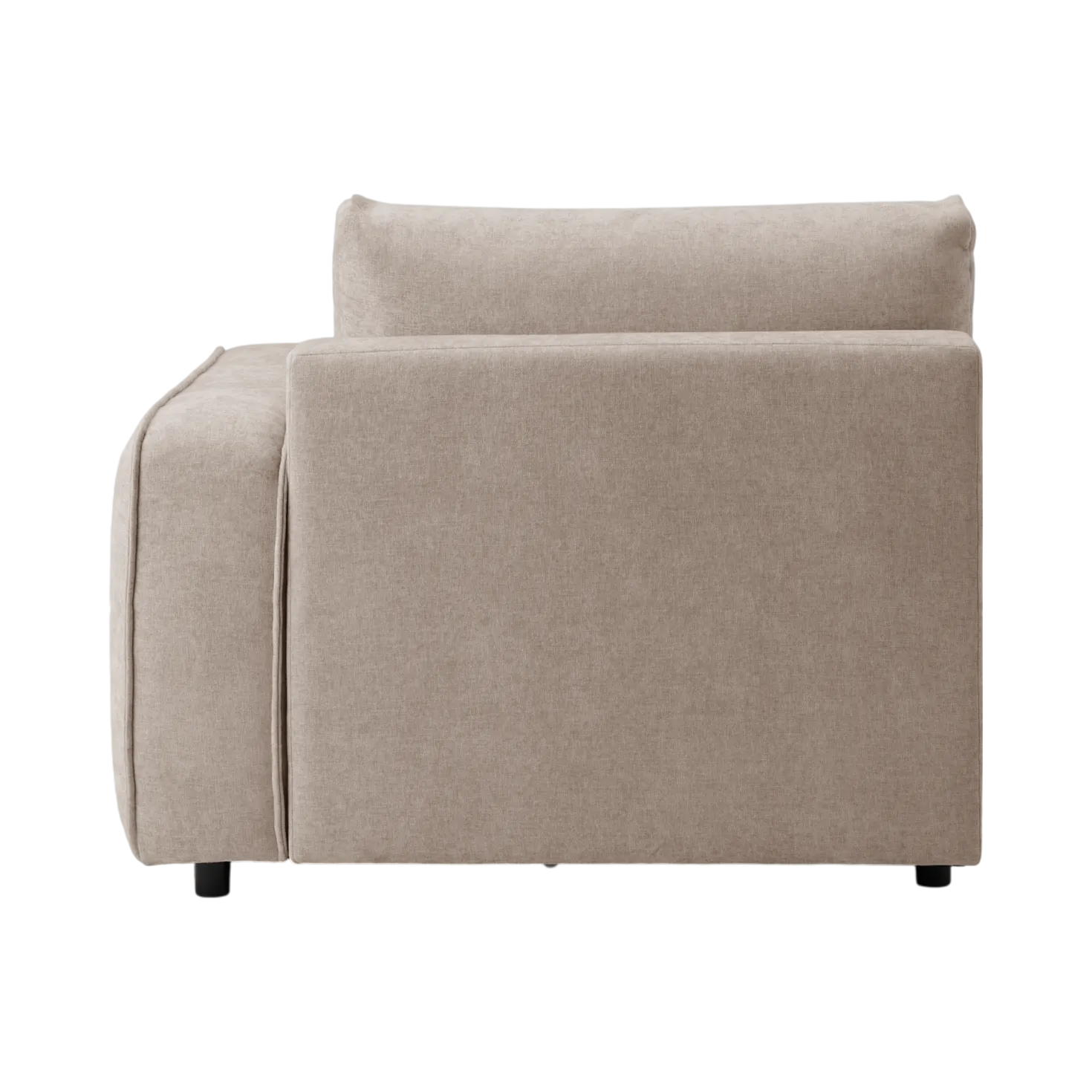 Chauffeuse avec accoudoir pour canapé modulable tissu Solenn