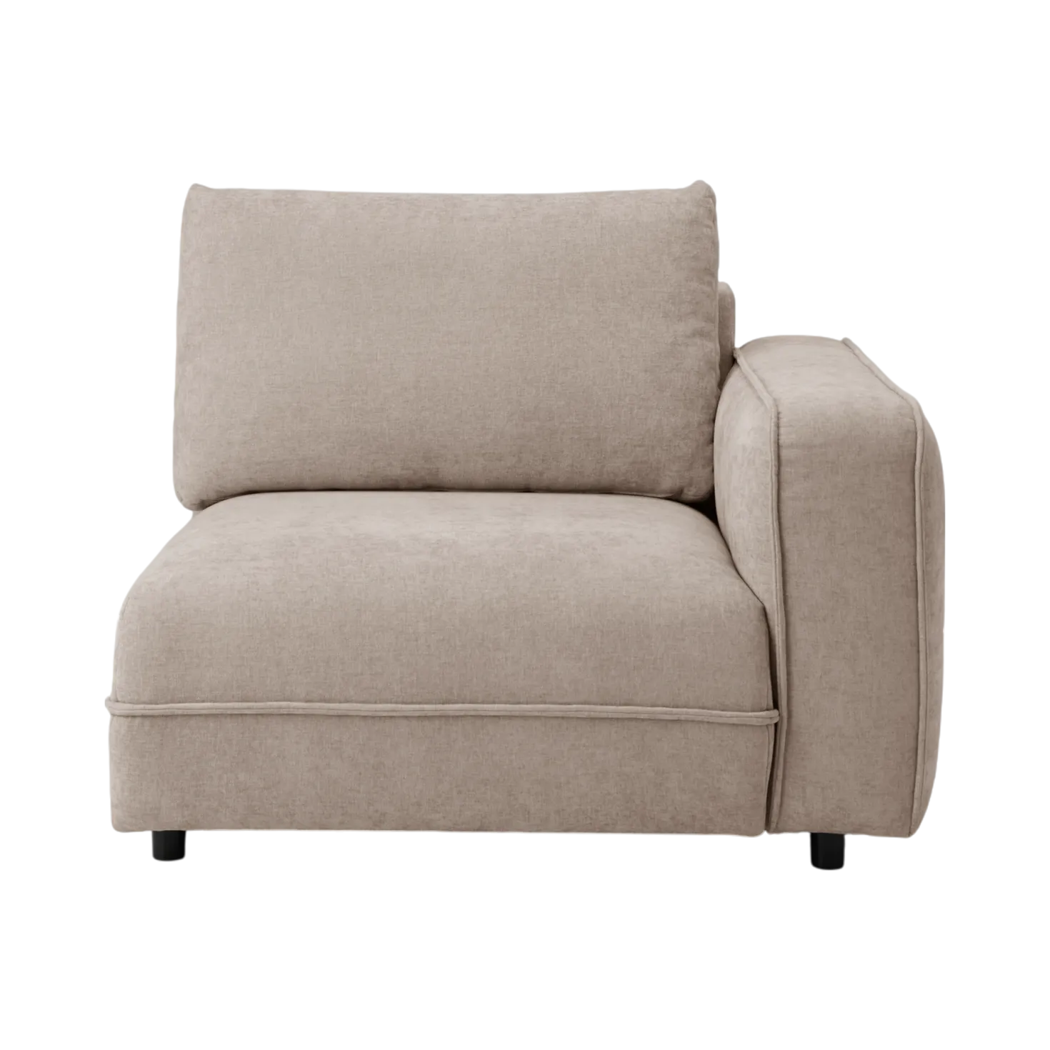 Chauffeuse avec accoudoir pour canapé modulable tissu Solenn