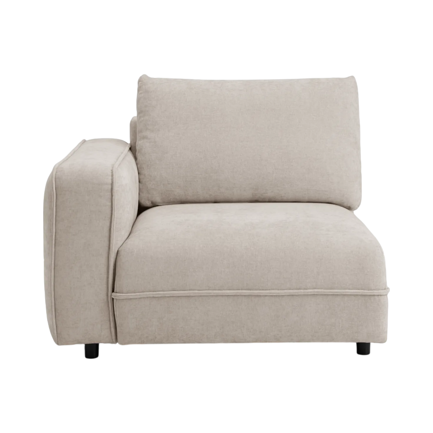 Chauffeuse avec accoudoir pour canapé modulable tissu Solenn