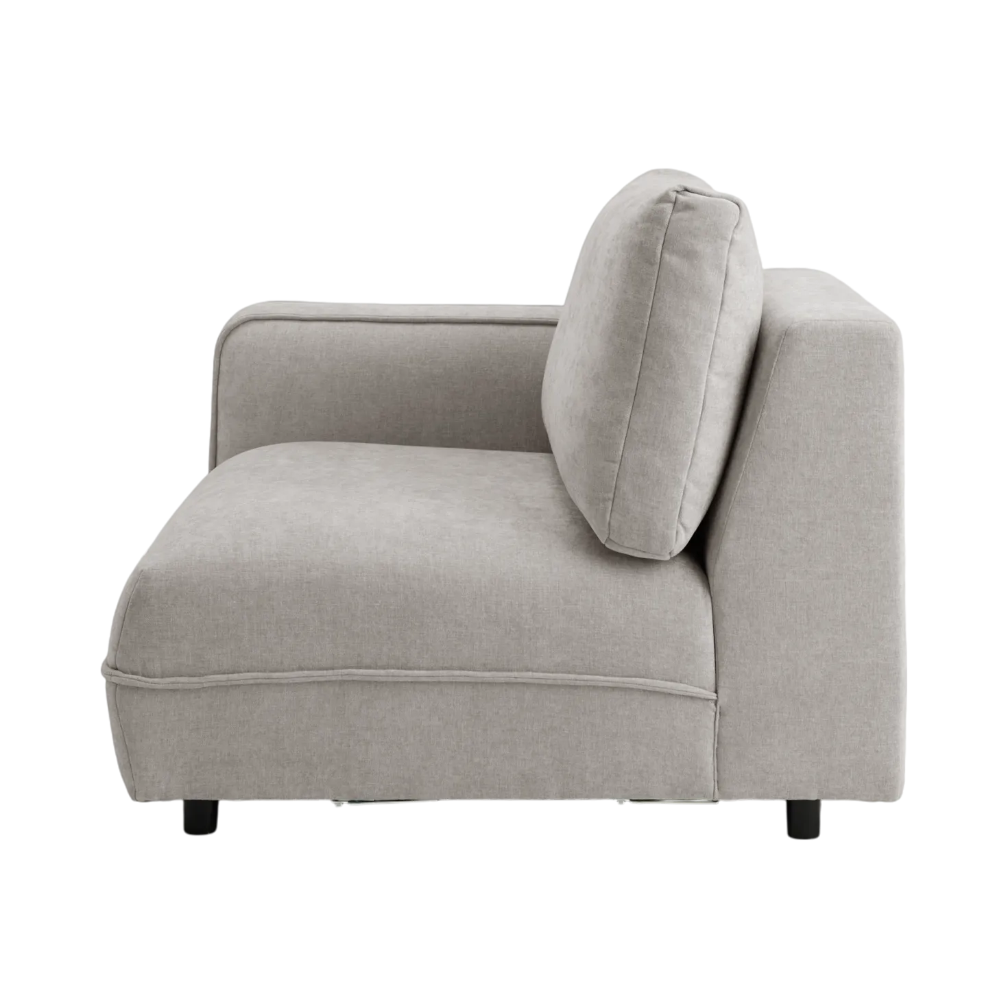 Chauffeuse avec accoudoir pour canapé modulable tissu Solenn