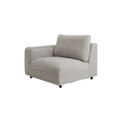 Chauffeuse avec accoudoir pour canapé modulable tissu Solenn