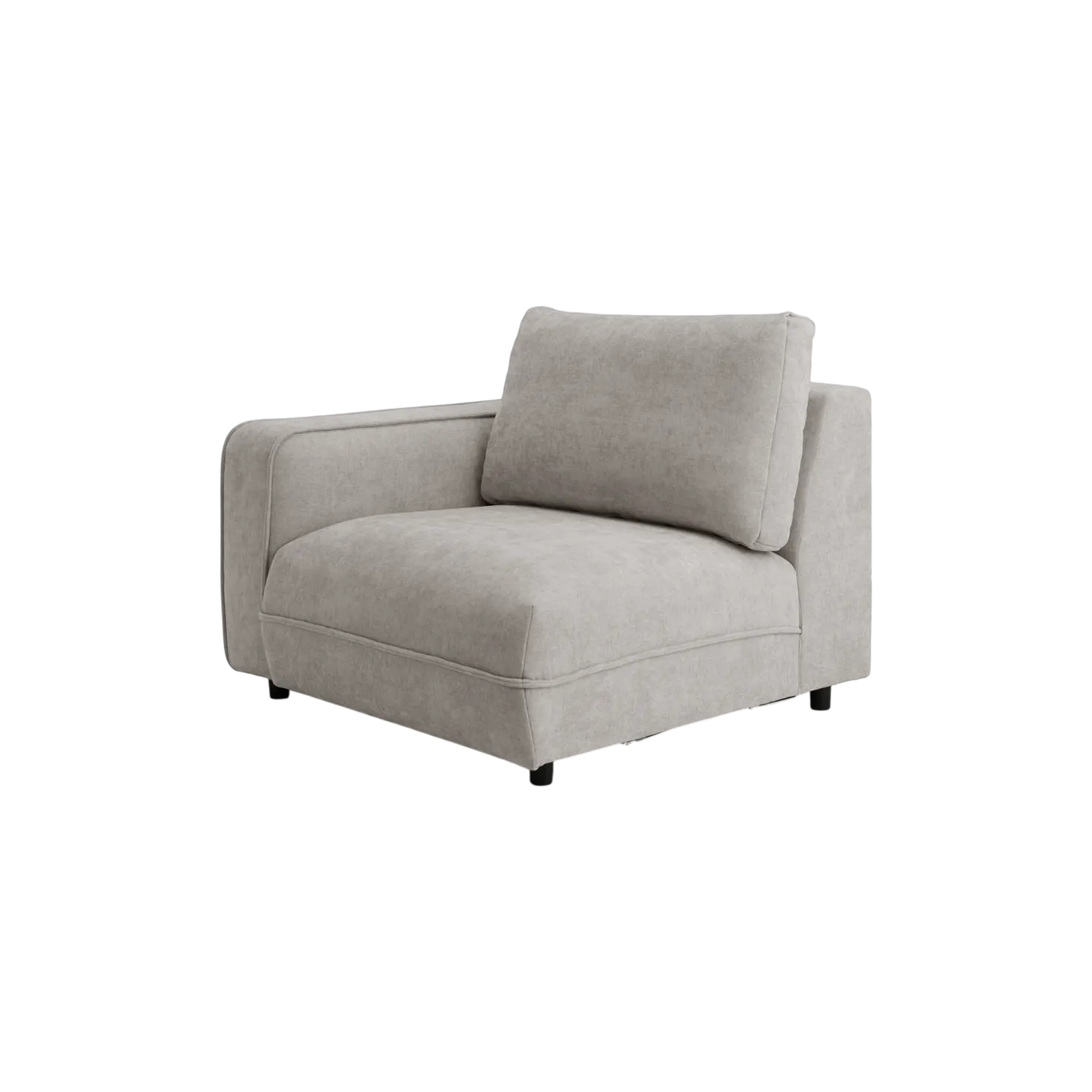 Chauffeuse avec accoudoir pour canapé modulable tissu Solenn