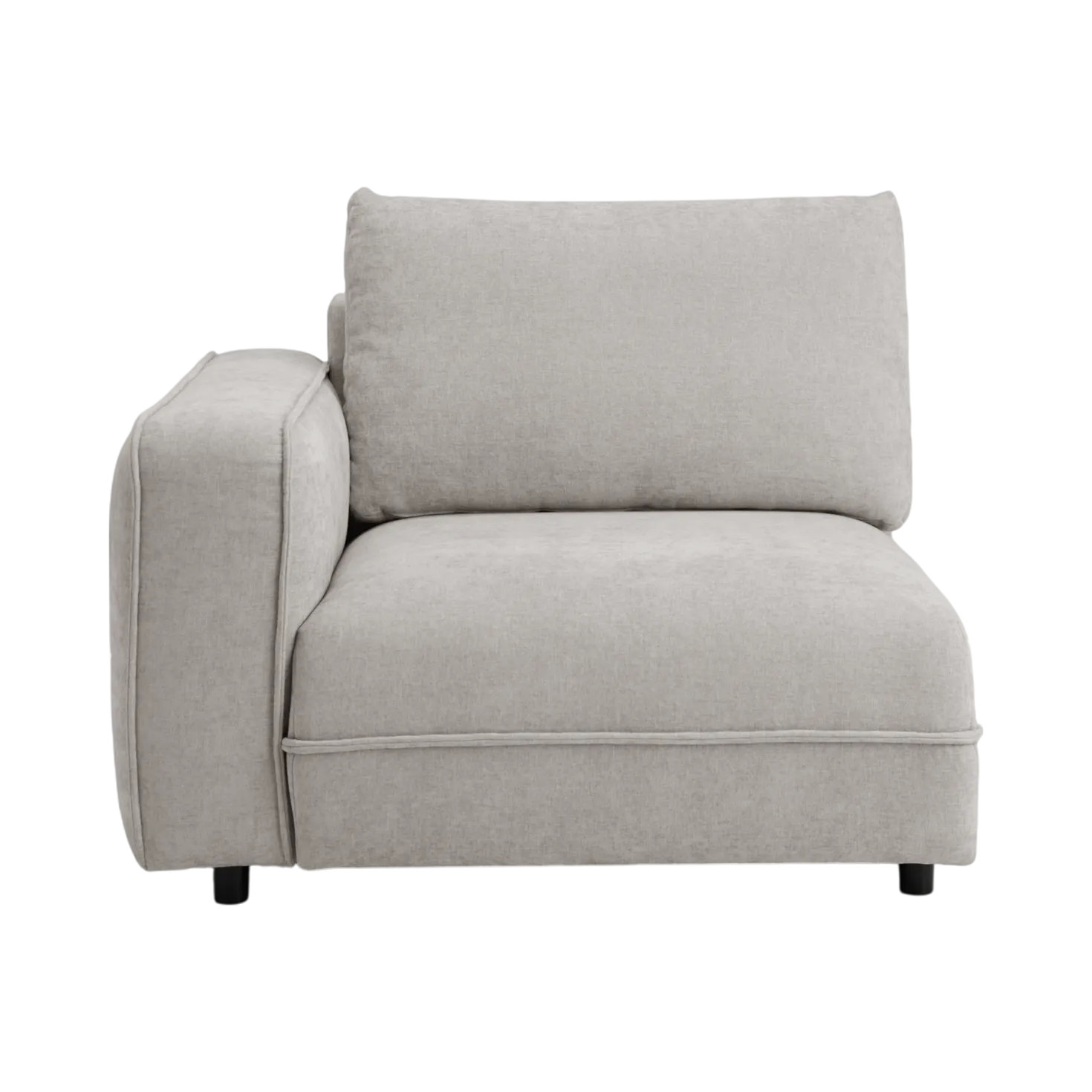 Chauffeuse avec accoudoir pour canapé modulable tissu Solenn