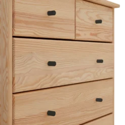 Commode bois massif 5 tiroirs Iris