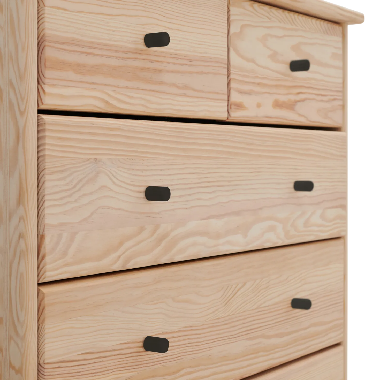 Commode bois massif 5 tiroirs Iris