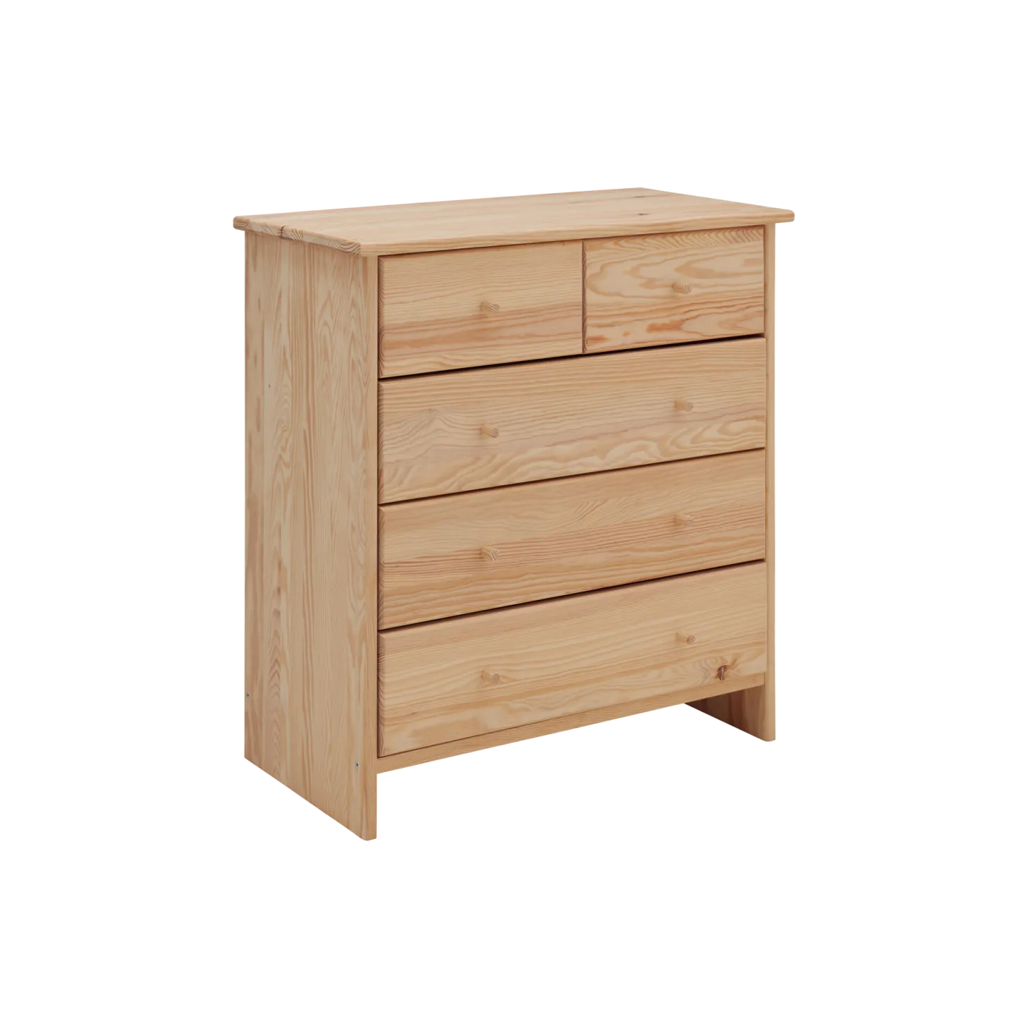 Commode bois massif 5 tiroirs Iris