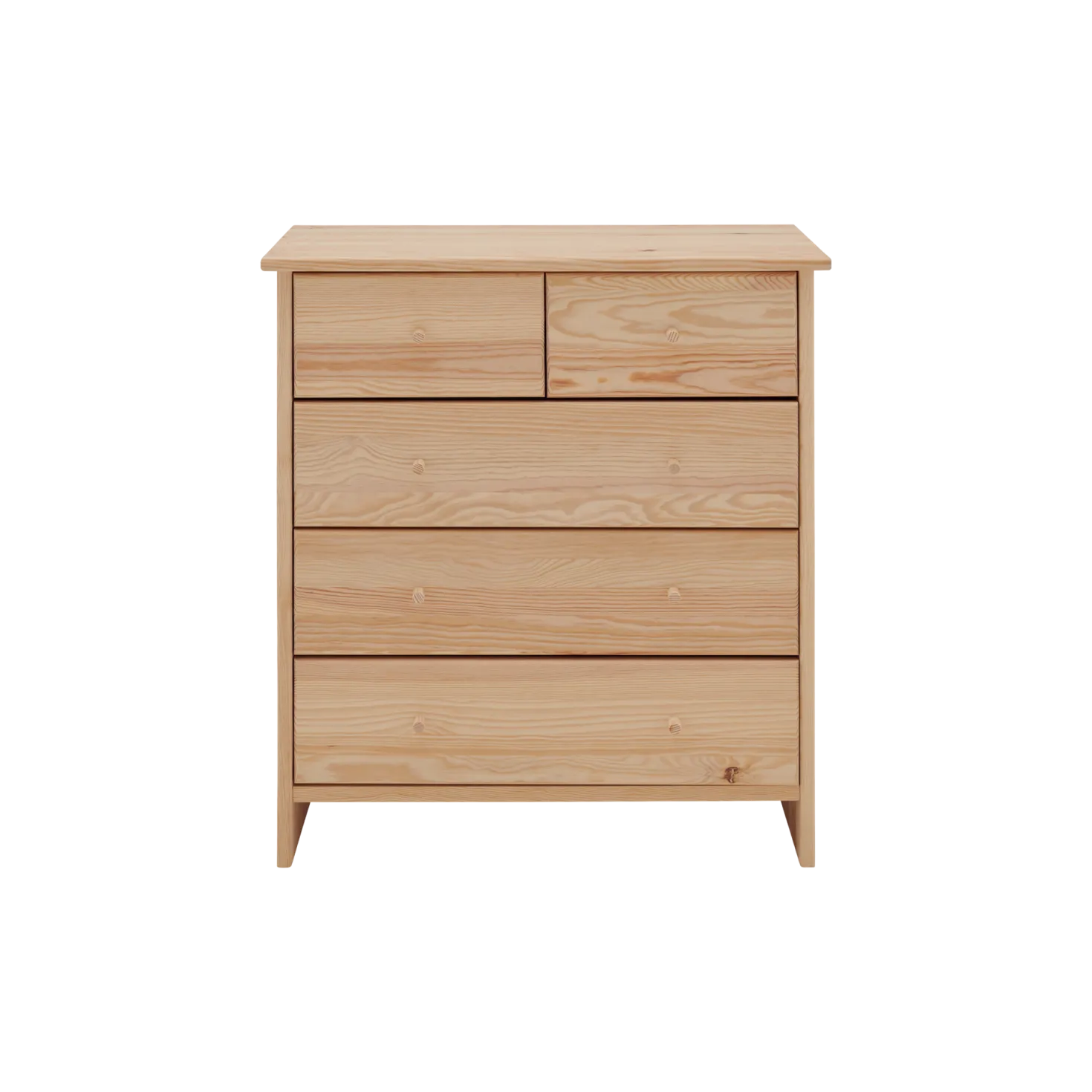 Commode bois massif 5 tiroirs Iris