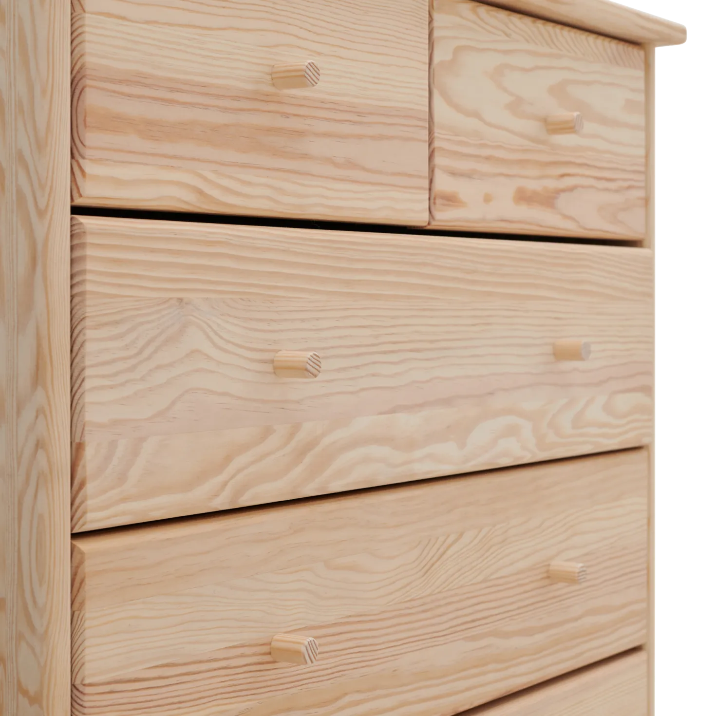 Commode bois massif 5 tiroirs Iris
