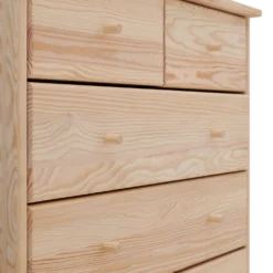 Commode bois massif 5 tiroirs Iris