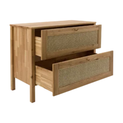Commode chêne massif 2 tiroirs Capucine