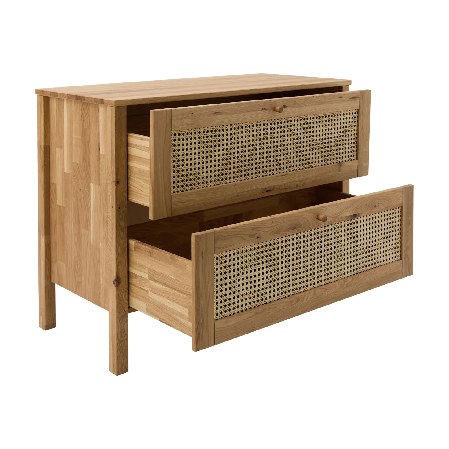 Commode chêne massif 2 tiroirs Capucine