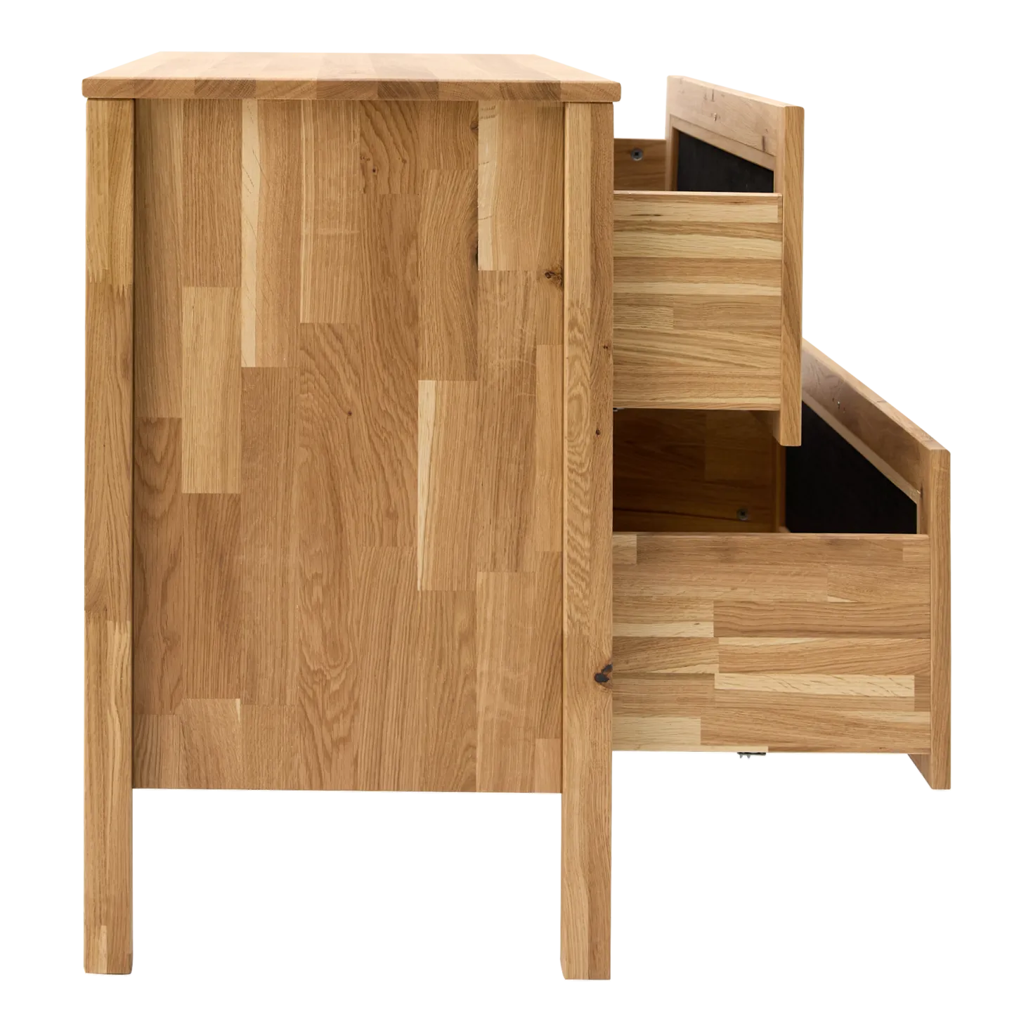 Commode chêne massif 2 tiroirs Capucine