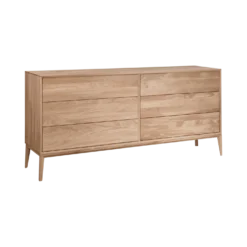 Commode chêne massif 6 tiroirs Charles