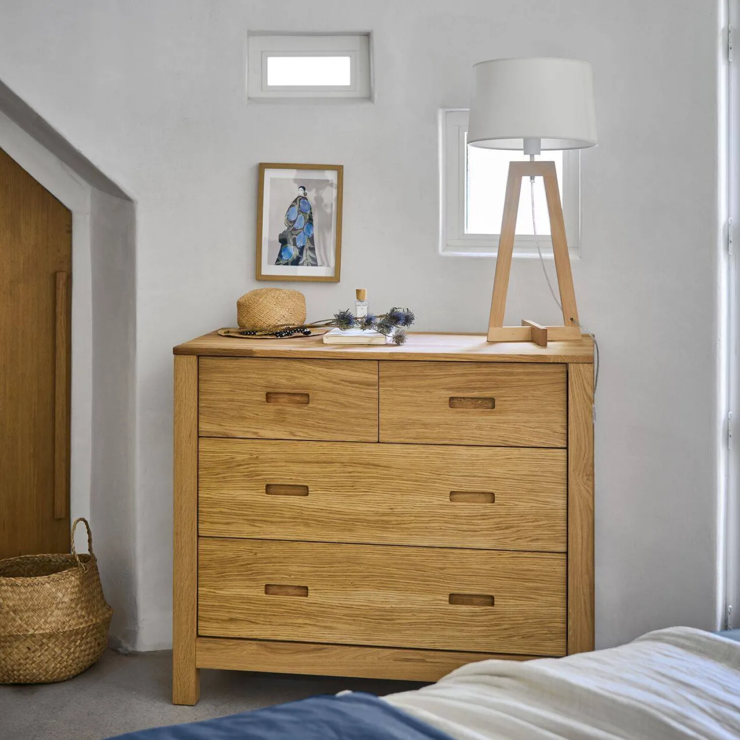 Commode en bois 4 tiroirs Luminescence