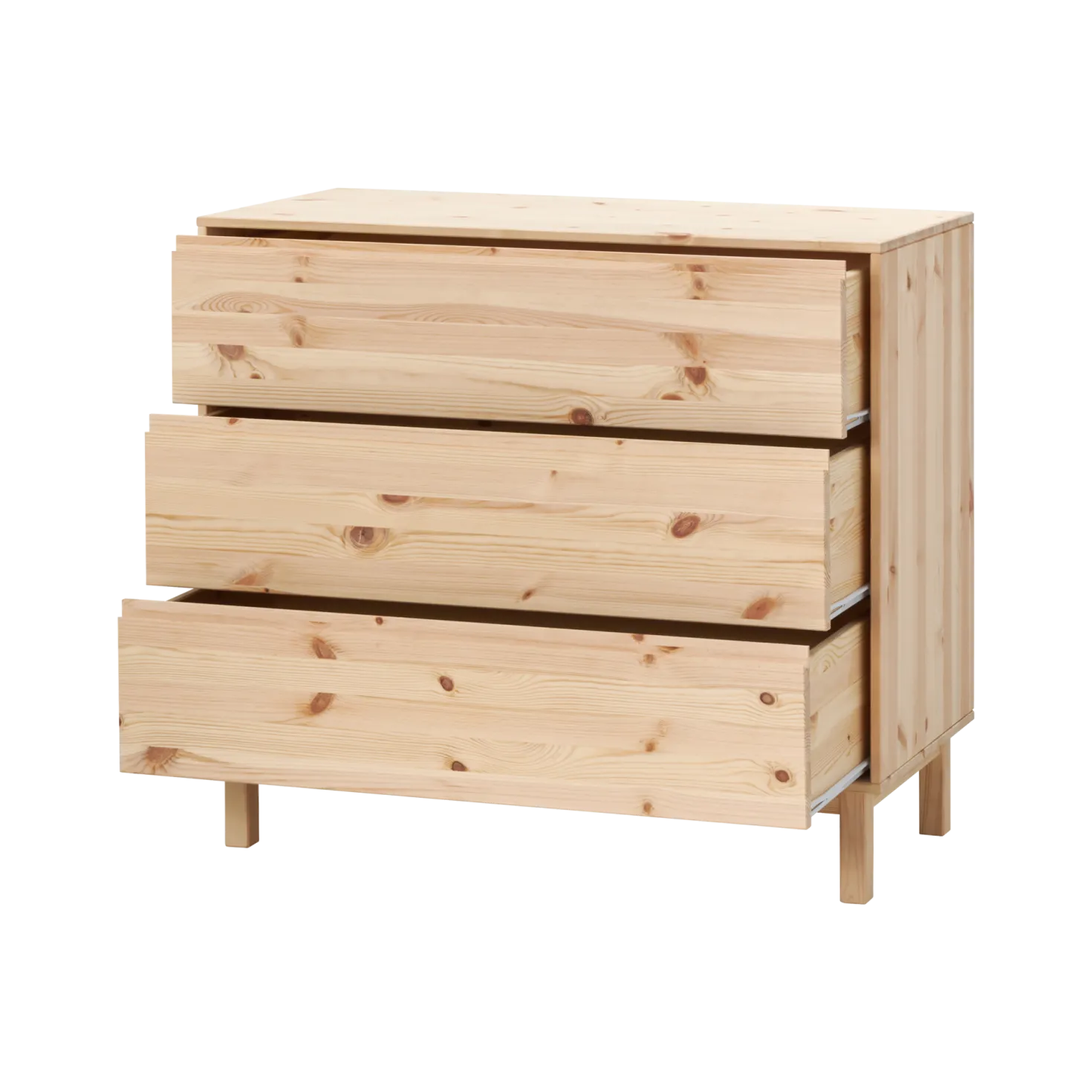 Commode pin massif 3 tiroirs Elie