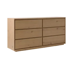 Commode 6 tiroirs bois Albin