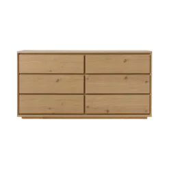 Commode 6 tiroirs bois Albin