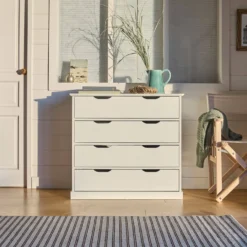Commode 4 tiroirs bois Théa