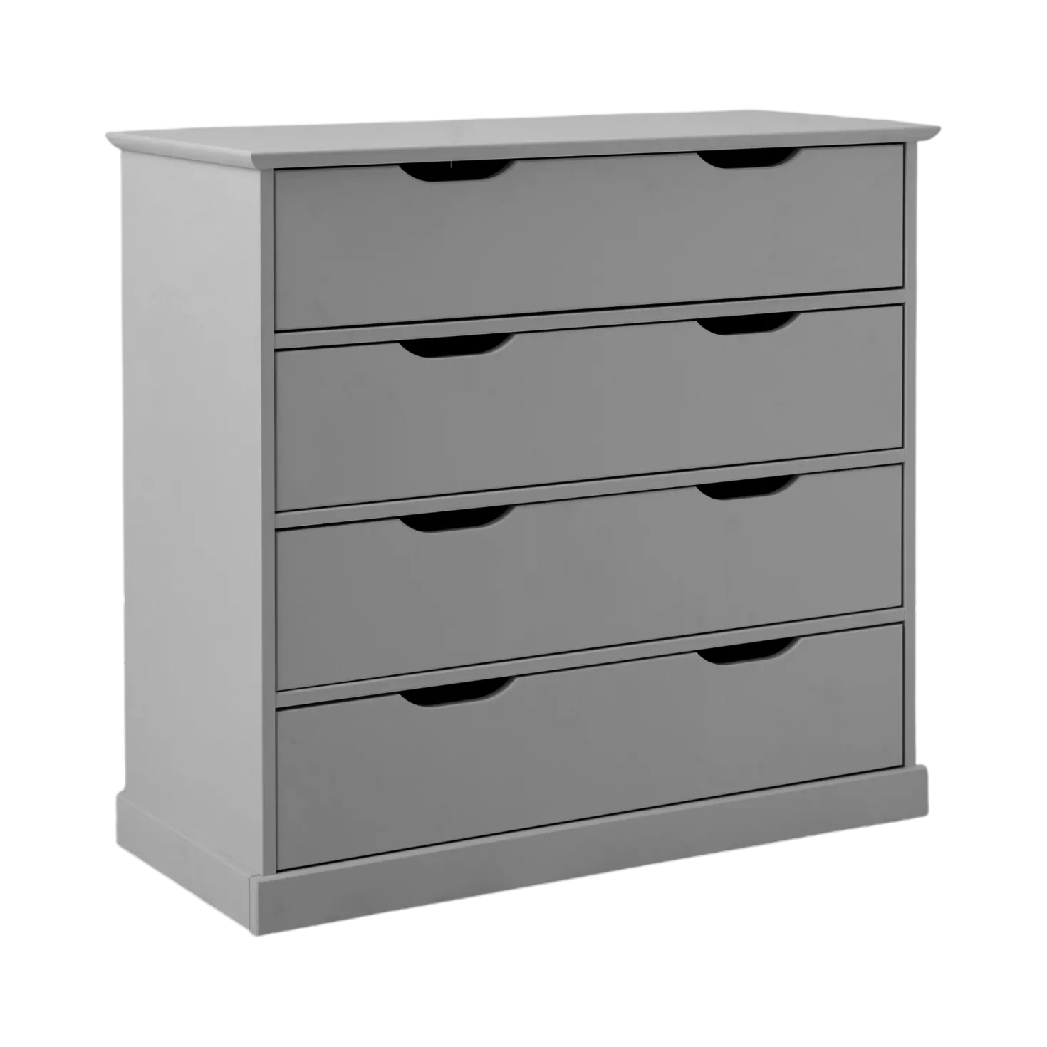 Commode 4 tiroirs bois Théa, Gris