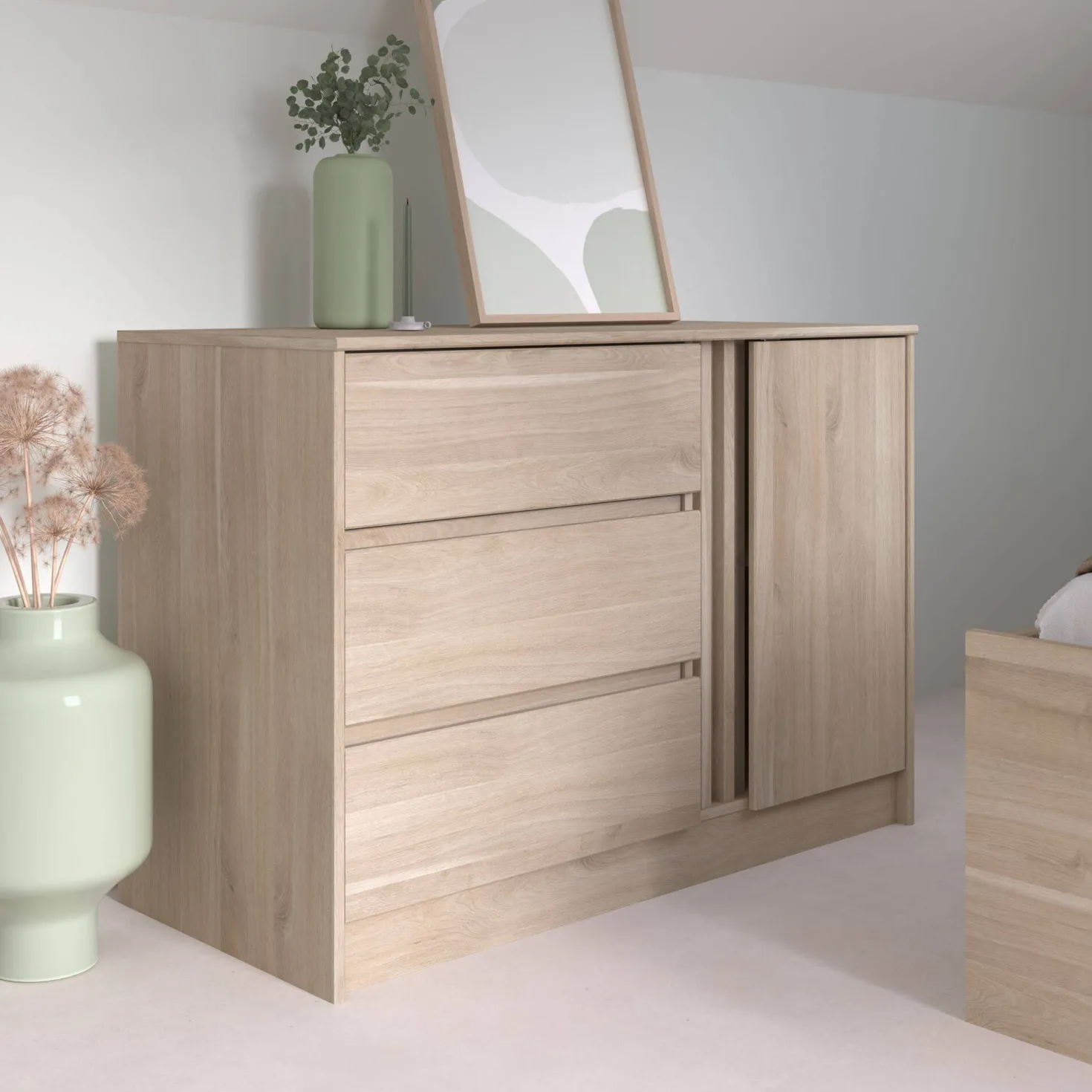 Commode 3 tiroirs 1 portes Palmyre