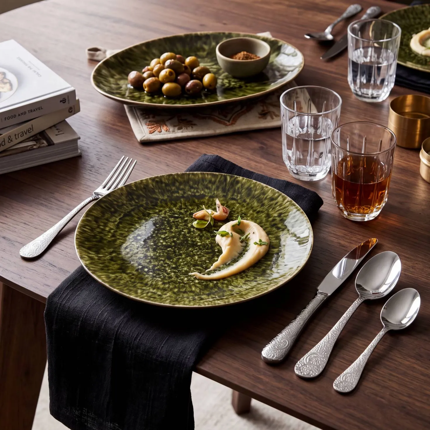 COSTA NOVA Assiette grès déco D30cm Riviera Foret