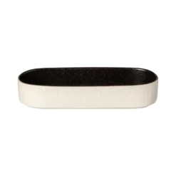 COSTA NOVA Plateau creux ovale grès déco 25 cm Notos