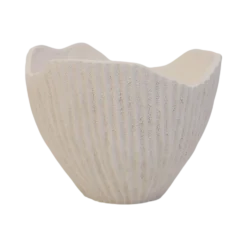 Coupe céramique déco texturé coquillage 22 cm Soren