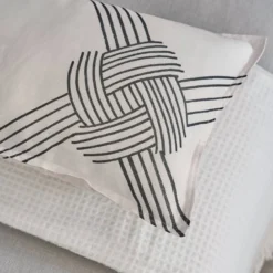 Coussin coton lin Nautique