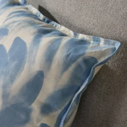 Coussin coton lin Plantain