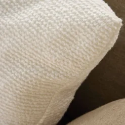 Coussin coton lin tramé Léon