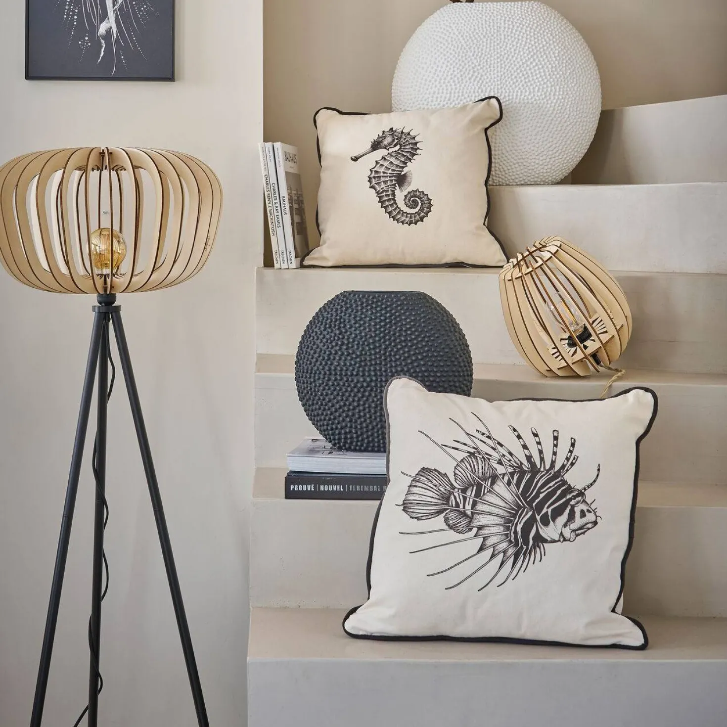 Coussin coton Rascasse BY THE INK ©