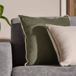 Coussin lin passepoil Carly